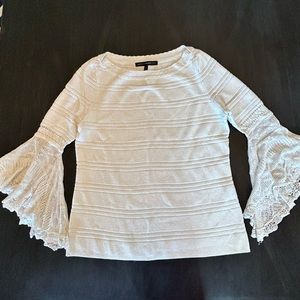 White House Black Market - White Shimmer Sweater Size Medium